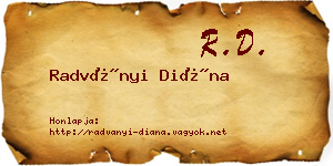 Radványi Diána névjegykártya